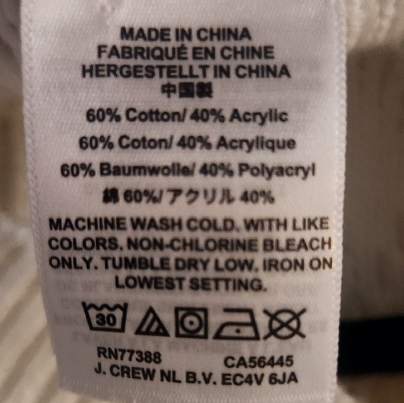 J. Crew Cream Cable Knit Poncho Sweater - Picture 6 of 6